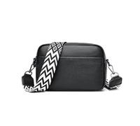 Borsa a tracolla da donna, versatile, casual, piccola, in tessuto, con tracolla, sette borse messenger, Nero , Etichettalia unica