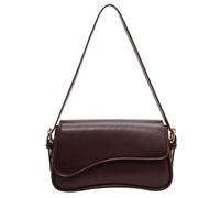 Borsa a tracolla da donna, Y2K, alla moda, in pelle vegana, con 2 cinghie rimovibili (caffè), Caffè