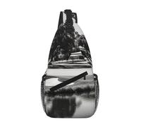 Borsa a tracolla da golf nera e bianca borsa a tracolla tracolla tracolla in vita marsupio uomo donna