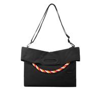 Borsa a tracolla da lavoro in nylon da donna, con grande manico superiore, resistente, per trasportare tutte le borse a tracolla Hobo per lavoro e viaggi, nero, Taglia unica