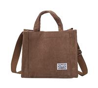 Borsa a tracolla da ragazza in poliestere nuova piccola borsa quadrata coreana moda portatile una spalla borsa a tracolla per la scuola, Marrone, Taglia unica