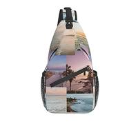 Borsa a tracolla da spiaggia hawaiana Borsa a tracolla casual da spiaggia a tracolla Zaino da giorno per la spiaggia all'aperto