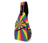 Borsa a tracolla da uomo alla moda, borsa da viaggio a tracolla, piccola borsa a tracolla LGBTQ Pride, bandiera arcobaleno, tie-dye