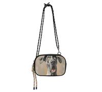 Borsa a tracolla da uomo alla moda con tracolla regolabile, con scritta in lingua inglese "Great Dane Dogs", con scritta in lingua inglese "Take a walk"