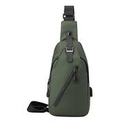 Borsa a tracolla da uomo Borsa a tracolla Borsa da baseball alla moda Collegabile per cavo dati Borsa da locomotiva Sport All'aperto, Verde, Taglia unica