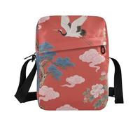 borsa a tracolla da uomo borsa a tracolla da donna borsa a tracolla borse da donna borsa a tracolla tracolla regolabile per esterno quotidiano giapponese nuvola rossa gru