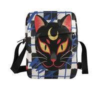 Borsa a tracolla da uomo borsa a tracolla da uomo piccola borsa a tracolla per donna tracolla regolabile per scuola scuola - Maschera gatto nero giapponese