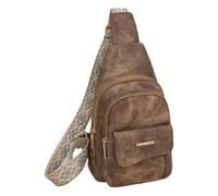 Borsa a tracolla da uomo Borsa a tracolla leggera con cerniera pratica e alla moda, nuovo modello, tinta unita, semplice, di grande capacità (Brown, 18 * 10 * 30)