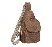 Borsa a tracolla da uomo Borsa a tracolla leggera, pratica, di grande capacità, in tinta unita, alla moda, con nuovo modello, semplice a strati (Brown, 18x10x30)