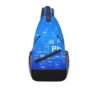 Borsa a tracolla da uomo con divertenti elementi della tavola periodica per insegnanti di scienze, piccola borsa da viaggio a spalla.