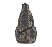 Borsa a tracolla da uomo con stampa labirinto, tracolla regolabile con tasche multiple per corsa, escursionismo, pendolarismo, uso quotidiano