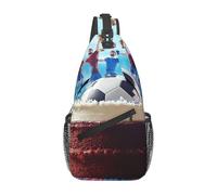 Borsa a tracolla da uomo con tracolla da calcio e trofei, zaino da viaggio per escursionismo