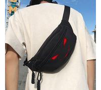 Borsa a tracolla da uomo di moda, borsa da vita stile influencer, borsa a spalla di grande capacità stile giapponese, borsa a tracolla in nylon, borsa da cintura versatile per sport, viaggi e casual, 