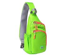 Borsa a tracolla da uomo e da donna, con cerniera, borsa a tracolla per ciclismo, sport, alpinismo, viaggi, piccolo zaino sopra la borsa a tracolla, B, Taglia unica