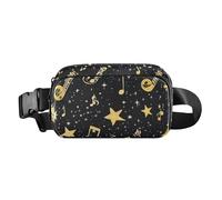 Borsa a tracolla da uomo e donna, motivo musicale, stelle, natura, grande capacità, con tracolla regolabile, per shopping, sport, lavoro, bolsas de cintura para mujer, Motivo musicale, stelle, natura,