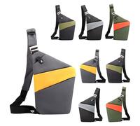Borsa a tracolla da uomo, impermeabile, sottile, per il trasporto quotidiano, 20 x 2 x 32 cm, antifurto per riporre oggetti, accessorio leggero per viaggi e pendolari, Sinistra, 20x2x32cm