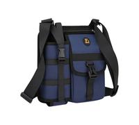 Borsa a tracolla da uomo in tessuto Oxford impermeabile, con regolabile, borsa a tracolla, multi scomparto per escursionismo, 25 x 5 x 27 cm, a tracolla, per arrampicata, ciclismo, comunità