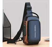 Borsa a tracolla da uomo in tessuto Oxford resistente: elegante marsupio a tracolla per moto con tasca per telefono, chiusura con cerniera per i pendoli quotidiani