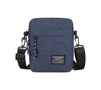 Borsa a tracolla da uomo in tessuto universitario sottile, impermeabile, piano durevole, multistrato, tracolla ergonomica mutevole per il viaggio quotidiano, borsa a tracolla impermeabile, Blu