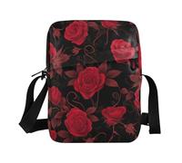 borsa a tracolla da uomo Piccola borsa a tracolla per le donne borsa a tracolla borse a mano tracolla tracolla regolabile per la scuola rosa rossa gotica