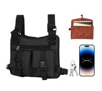 Borsa a tracolla da uomo, pratica tracolla leggera e regolabile, attrezzatura per la difesa personale per viaggi, sport, allenamento, ciclismo, campeggio all'aperto montagna avventura, Nero , Consulte
