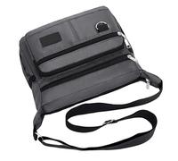 Borsa a tracolla da uomo, spaziosa, impermeabile, alla, pratico zaino messenger, multiuso, per brevi viaggi, vita quotidiana, casa, ufficio, classe, regalo, decorazione, grigio, Refer to