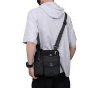 Borsa A Tracolla Da Uomo - Tasche Multiple Caon Traacolla Regolabile In Tessuto Oxford - BBorsa Aa Tracaolla ADa Viaggio Con Scomparti Multipli Per Uoamo, Viaggi Contro Il Fuoco, Attività All'aperto,