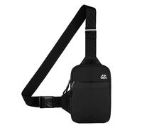 Borsa a tracolla da viaggio | a spalla incrociata con doppia cerniera - per l'organizzazione all'aperto per ciclismo, pesca, viaggi, shopping, escursioni, campeggio, Nero , 1