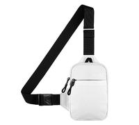 Borsa a tracolla da viaggio | a spalla incrociata con doppia cerniera - per l'organizzazione all'aperto per ciclismo, pesca, viaggi, shopping, escursioni, campeggio, bianco, 1