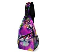 Borsa a tracolla da viaggio alla moda, borsa a tracolla piccola con stampa a farfalla King of The Tiger, per donne e uomini