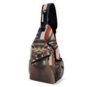 Borsa a tracolla da viaggio alla moda, con bandiera americana, mimetica da caccia, per donne e uomini.