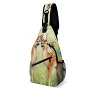 Borsa a tracolla da viaggio alla moda, con stampa di cervi dalla coda bianca, piccola borsa a tracolla per donna e uomo