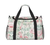 Borsa a tracolla da viaggio con fenicottero floreale, borsa a tracolla, borsa a tracolla, borsa da lavoro, per tutti i giorni