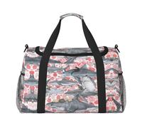 Borsa a tracolla da viaggio con gatti che cavalca i pesci, borsa a tracolla, borsa da lavoro, borsa da lavoro per tutti i giorni