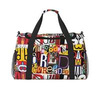 Borsa a tracolla da viaggio con lettere e numeri, borsa a tracolla, borsa a tracolla, borse da lavoro, borsa hobo per tutti i giorni