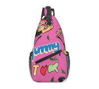 Borsa a tracolla da viaggio con panda gigante e pizza e panda giganti, zaino da trekking per uomo