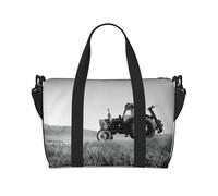 Borsa a tracolla da viaggio con stampa di trattore agricoltura Tranquil Borsa tote adatta per brevi viaggi e allenamenti in palestra
