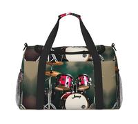 Borsa a tracolla da viaggio con stampa jazz per donne e uomini borsa a tracolla per yoga viaggio must-have, nero, Taglia unica