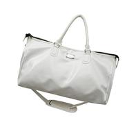 Borsa a tracolla da viaggio contemporanea, ergonomica, design pratico in PU, per palestra, lavoro, viaggi, avventure, resistente all'usura, bianco, Bellezza di massa
