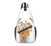 Borsa a tracolla Daisy Flower Rustic Spring Hiking Daypack Crossbody Shoulder Backpack Travel Chest Pack for Men Women