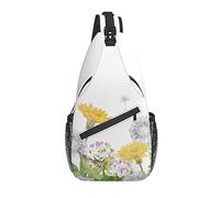 Borsa a tracolla Dandelion Wild Floral Spring Escursionismo Daypack Crossbody Shoulder Backpack Travel Chest Pack for Men Women