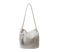 Borsa a tracolla delicata sotto le ascelle alla moda borsa a tracolla con fiocco adatta per impiegati e studenti borsa a tracolla cinese, Beige, One Size