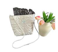 Borsa a tracolla della catena delle perle del cotone spaziale, borsa del telefono dell'unità di elaborazione stampata amore con progettazione di stile e Bow-Knot di, A3, 25.0*25.0*1.0
