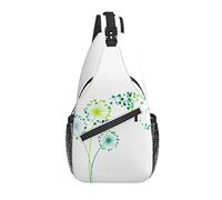 Borsa a tracolla Denti di leone Fiore verde turchese Escursionismo Zaino a tracolla Zaino a tracolla da viaggio per uomo Donna