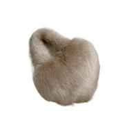 Borsa a tracolla di grande capacità in peluche con cuore d'amore soffice | Uso da donna, pelliccia sintetica, borsa a tracolla(Khaki B)