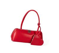 Borsa a tracolla di grande capacità per donna stili coreani borsa ascellare PU pelle ascella borsa alla moda con ciondolo a cuore donna ascella borsa grande capacità tinta unita spalla ascella, Rosso