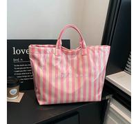 Borsa a tracolla di stile campus alla moda con grande capacità - realizzata in PVC leggero e carta kraft, con chiusura a strappo, elegante per le donne Cloruro di polivinile