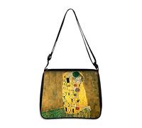 Borsa A Tracolla Donna Borsa - Gustav Klimt Pittura A Olio Bacio Arte Stampa Tela Borse A Tracolla Borsa Sottobraccio, Casual Cartella Lavoro Scuola College Incontri Uso Quotidiano Ragazza Regalo Di