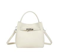 Borsa a Tracolla Donna Borse a Spalla Fashion Vintage Borsa a Mano Elegante Borsa a Secchiello con Tracolla Regolabile per Lavoro Viaggio (Bianco sporco,A)