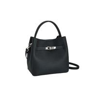 Borsa a Tracolla Donna Borse a Spalla Fashion Vintage Borsa a Mano Elegante Borsa a Secchiello con Tracolla Regolabile per Lavoro Viaggio (nero,A)